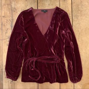 J Crew Velvet Blouse